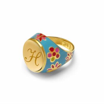 Daisy Trippy Hippie Personalised Ring, 2 of 3