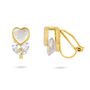 Heart Crystal Clip On Earrings, thumbnail 2 of 4