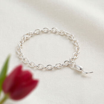 Tulip Solid Silver Charm, 7 of 8
