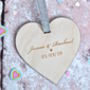 Special Date Hanging Wooden Heart, thumbnail 1 of 6