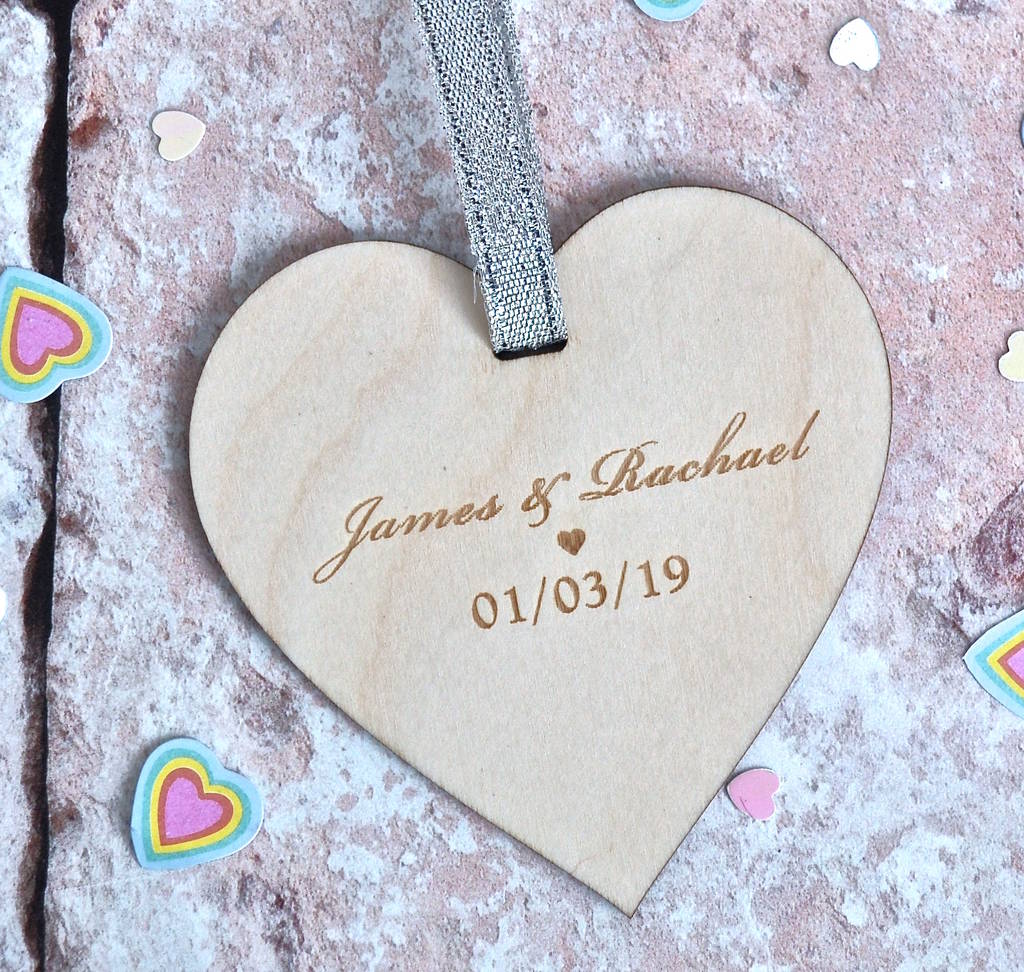 Special Date Hanging Wooden Heart, 1 of 6