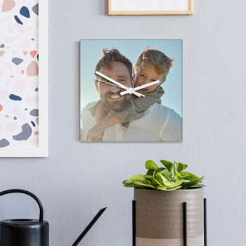 Personalised Photo Glass Square Wall Clock, 2 of 5