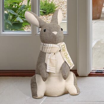 Personalised Woodland Rabbit Doorstop, 3 of 6