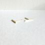 Recycled Gold Bar Studs, thumbnail 2 of 3