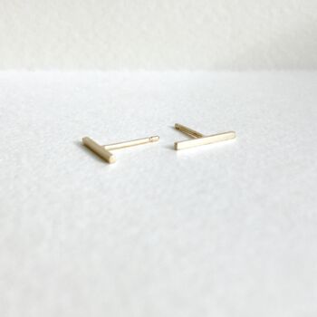 Recycled Gold Bar Studs, 2 of 3