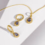 December Birthstone Tanzanite Gold Plated Necklace, thumbnail 4 of 12