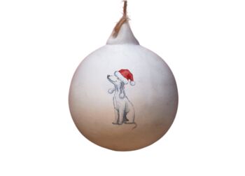 Bedlington Terrier Ceramic Bauble, 2 of 2