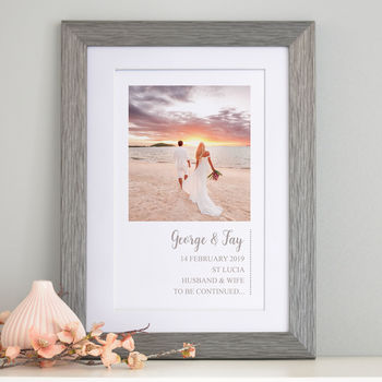 Personalised Framed Photo And Text Memories Print, 2 of 8