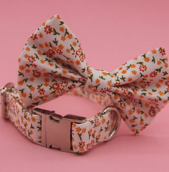 Orange Daisy Dog Bow Tie, 5 of 11
