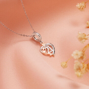 21st Birthday Necklace Silver – Rose Gold Pendant With Gift Box, 3 of 5