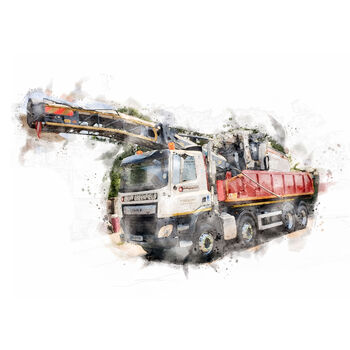 Lorry Personalised Portrait Print, 12 of 12