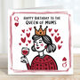 Queen Of Mums Birthday Card, thumbnail 2 of 2