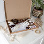 Chocolate Brown Letterbox Dried Flower Arranging Kit, thumbnail 5 of 5