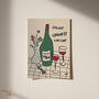 Personalised 60th Birthday Birth Year Illustrated Wine Print, thumbnail 5 of 9