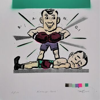 'Knock Out' Original Limited Edition Signed Art, 11 of 11
