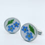 Cufflinks Real Forget Me Not Hand Made 16mm, thumbnail 6 of 10