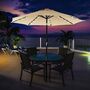 3m Garden Parasol Umbrella With Solar Powered LED Light, thumbnail 7 of 12