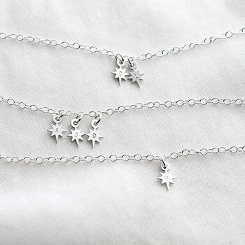 Personalised Tiny Star Bracelet, In Sterling Silver, 3 of 4