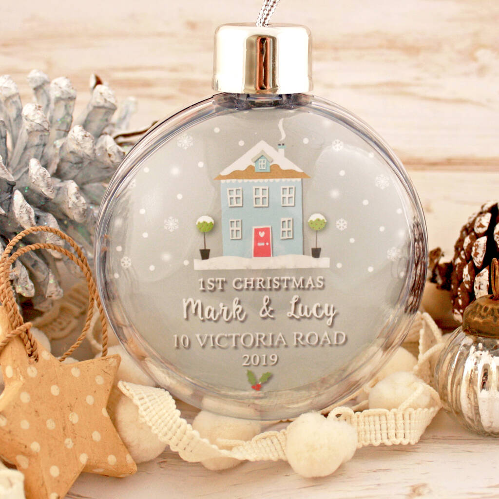 Personalised New Home Christmas Bauble By The Little Paper Company