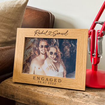 Couples Engaged Photo Frame Personalised Gift, 5 of 8