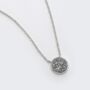 Round 925 Sterling Silver Druzy Crystal Necklace, thumbnail 2 of 4