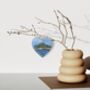 St Michael’s Mount Wooden Hanging Heart, Collage Art Of Cornwall, thumbnail 2 of 2