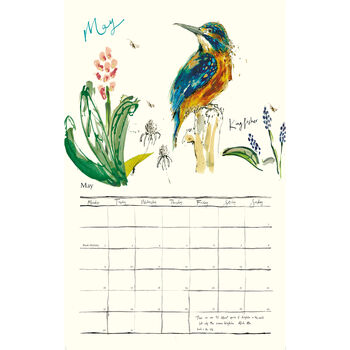 2022 Calendar Birds, Bugs And Bees, 7 of 12