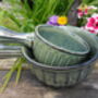Set Of Two Reactive Glaze Handled Brûlée Bowls In Mist, thumbnail 10 of 10