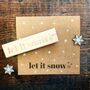 Christmas Let It Snow Rubber Stamp, thumbnail 1 of 2