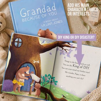 Personalised Grandad Book 'Because Of You', 6 of 11