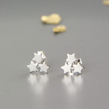 Dainty Sterling Silver Shooting Stars Earrings, 4 of 10