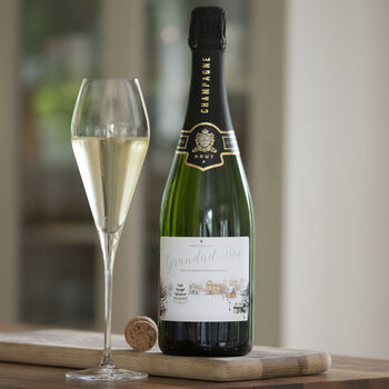 Personalised Snowy Scene Champagne, 3 of 6