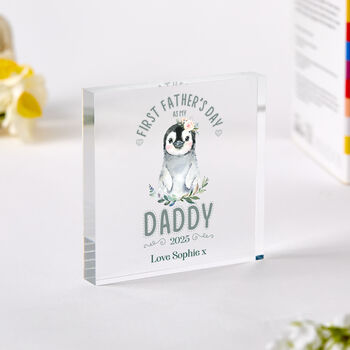 Personalised First Father’s Day Penguin Daddy Plaque, 3 of 5