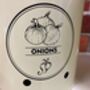 Cream Metal Onion Storage Tin – 19.5cm, thumbnail 2 of 9