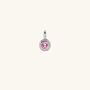 Personalised Round Bezel Birthstone Pendant Silver, thumbnail 7 of 8