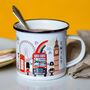 Personalised Children's London Bus Enamel Mug, thumbnail 1 of 7