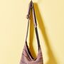Handmade Rainbow Stripe Shoulder Bag Boho Hippie, thumbnail 3 of 3