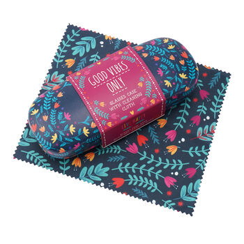 Floral Hard Glasses Case | Microfibre Cleaning Cloth, 2 of 5