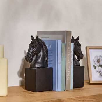 Black Horse Head Bookends, 2 of 4