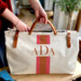 Personalised Colour Block Stripe Holdall, thumbnail 1 of 2