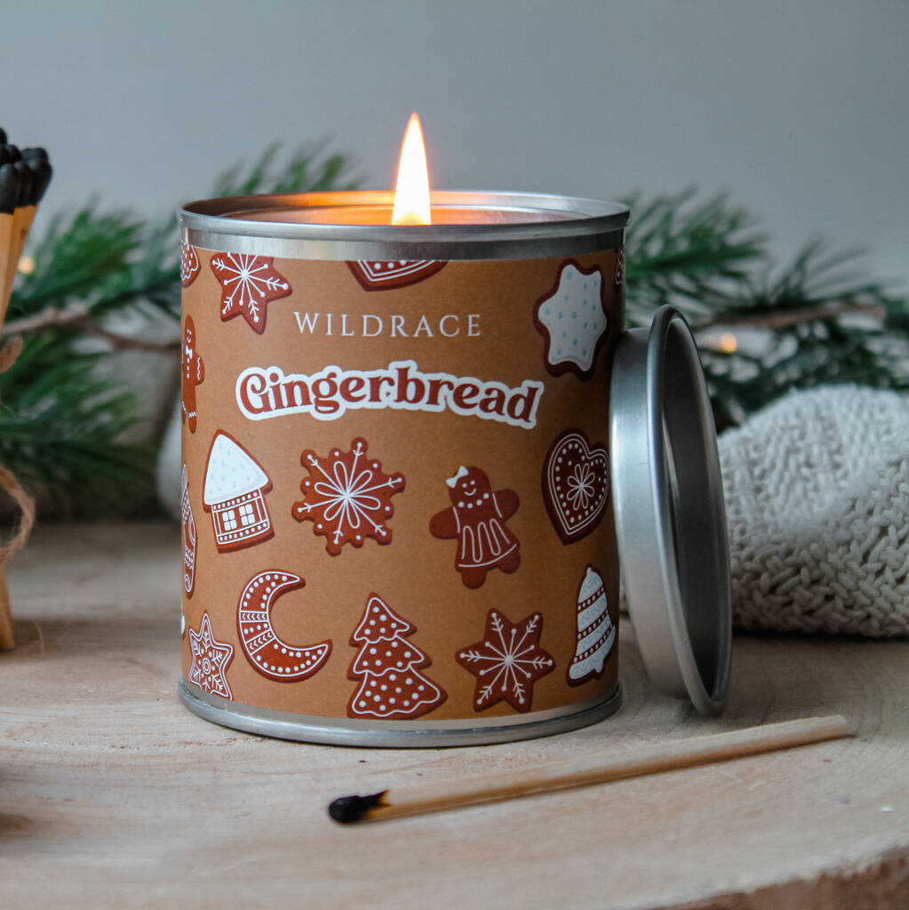Gingerbread Christmas Soy Wax Candle By WILDRACE