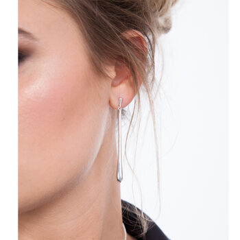 Long Drop Stud Earrings, 2 of 5