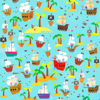 Pirate Wrapping Paper Two Sheets, 2 of 6