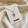 Dainty Pink Pearl Tarnish Free Gold Plated Necklace, thumbnail 3 of 5
