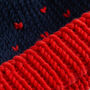 Heart Hat Easy Knitting Kit Valentines Navy, thumbnail 7 of 7