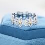 Forget Me Not Flower Infinity Ring Sterling Silver, thumbnail 5 of 9