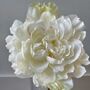 Artificial White Peony Stem, thumbnail 4 of 7