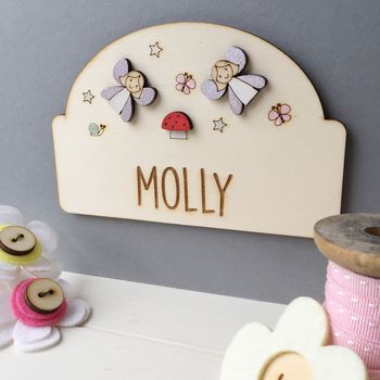 Personalised Fairy Name Plaque, 2 of 4