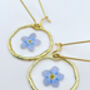 Customisable Earrings Flowers Small Circle, thumbnail 7 of 12