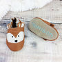Personalised Metallic Deer Fawn Baby Shoes, thumbnail 1 of 10